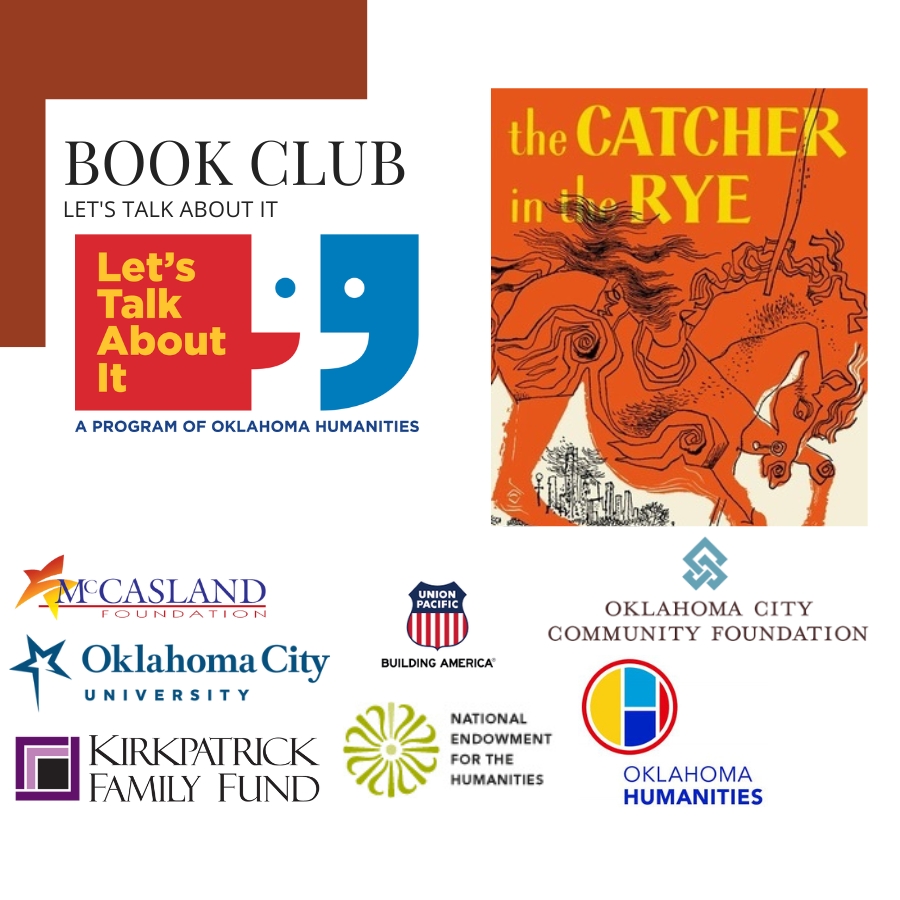 Catcher in the Rye book with Book Club for Let's Talk About It