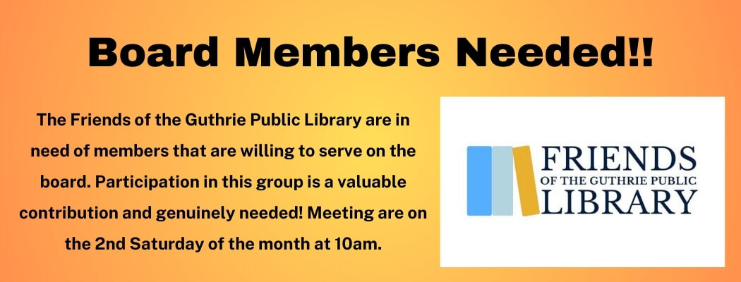 Library Board Member Needed!