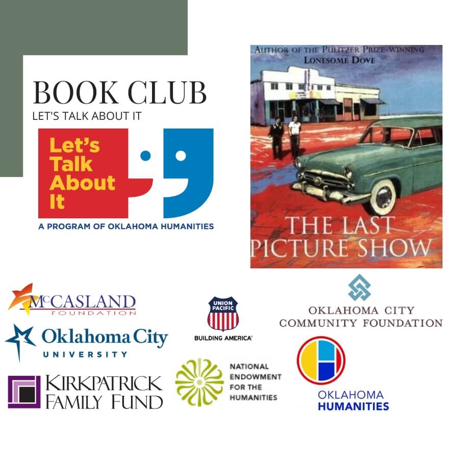 The last picture show book with Book Club for Let's Talk About It