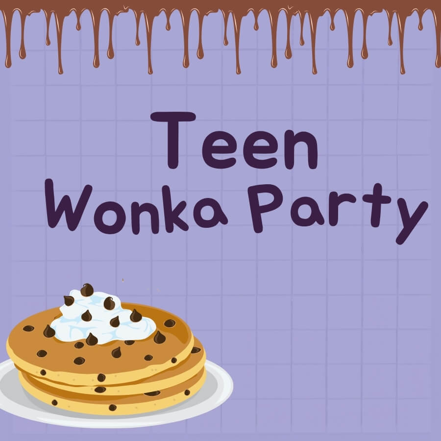 plate of pancakes, teen Wonka Party